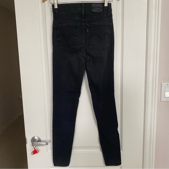Levi's Mile High Super Skinny Black Size 27 - Picture 4 of 14